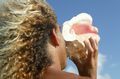 Conch shell blowing is a symbol of beach culture (Credit: Chris Welch for Brian Talma)